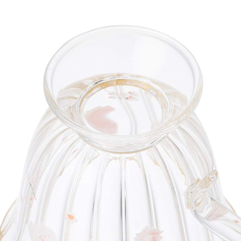 FLOWER FRILL GLASS MUG WHITE