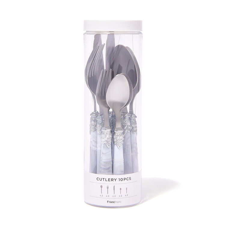 CUTLERY 10PCS MARBLE