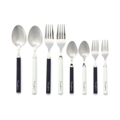 Cutlery 8Pcs Logo White × Navy