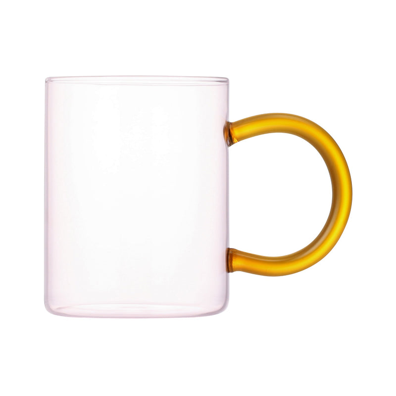 BICOLOR GLASS MUG PINK