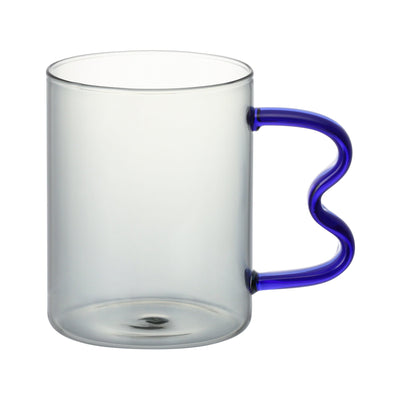 BICOLOR GLASS MUG GRAY