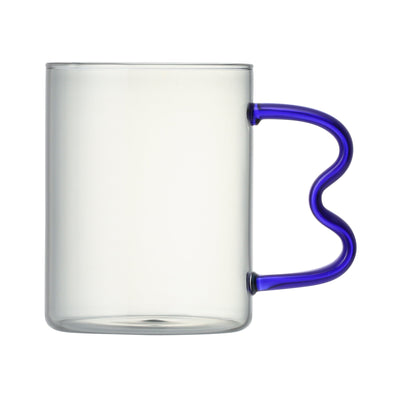 BICOLOR GLASS MUG GRAY