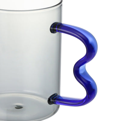 BICOLOR GLASS MUG GRAY