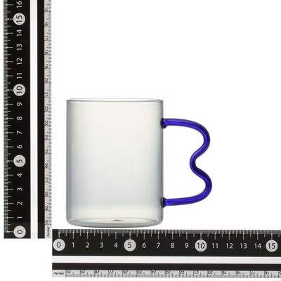 BICOLOR GLASS MUG GRAY