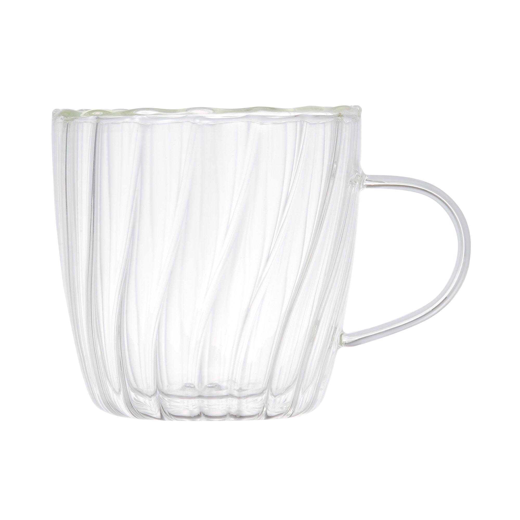 Double Wall Glass Mug With Cupcover  White
