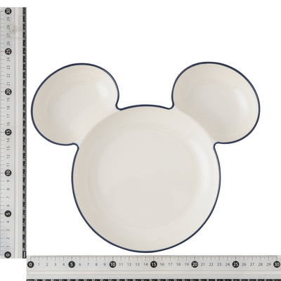 DISNEY MICKEY MELAMINE PLATE RIM IVORY X NAVY