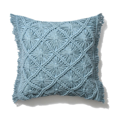 Macrame Cushion Cover 450 X 450 Blue