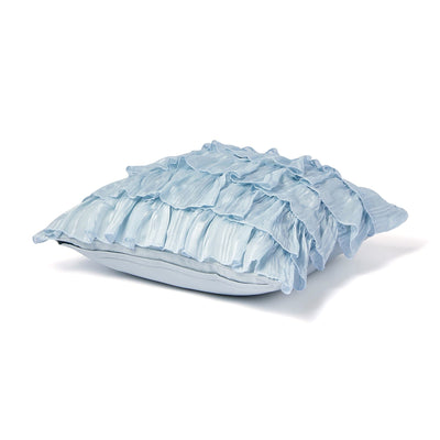 Frill Stripe Cushion Cover 450 X 450 Light Blue