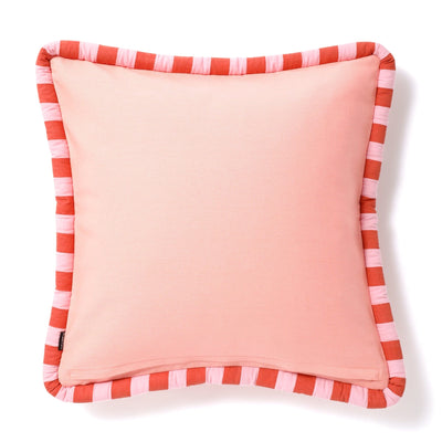 Stripe Piping Cushion Cover 450 X 450 Pink