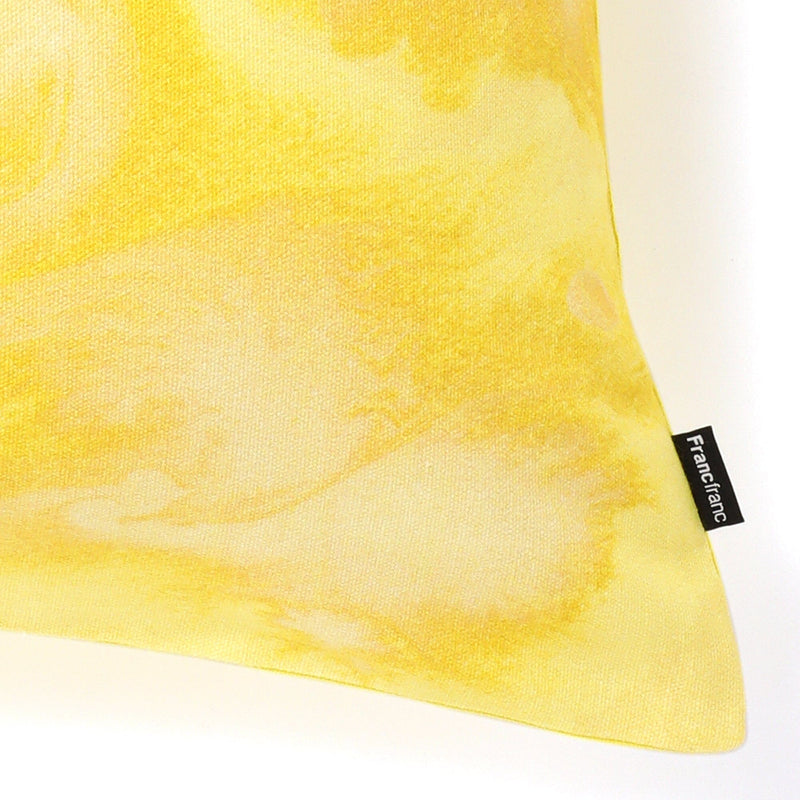 Marble Print Cushion Cover 450 X 450 Yellow