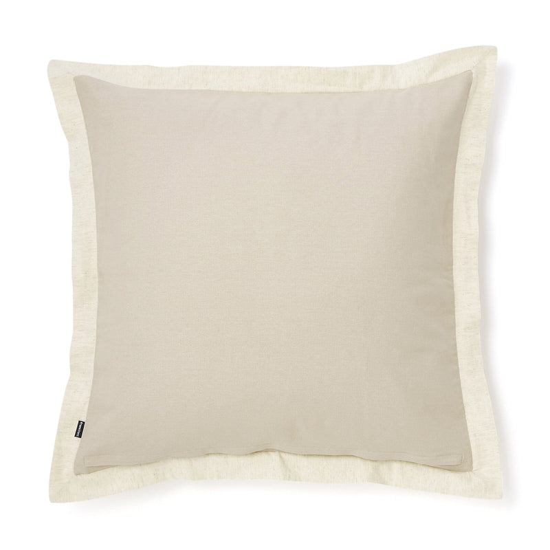 Solid Flange Cushion Cover 600 X 600 Light Beige