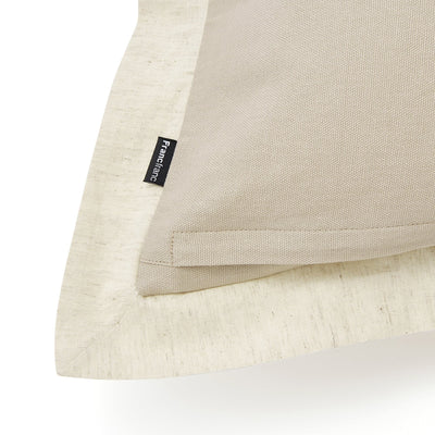 Solid Flange Cushion Cover 600 X 600 Light Beige