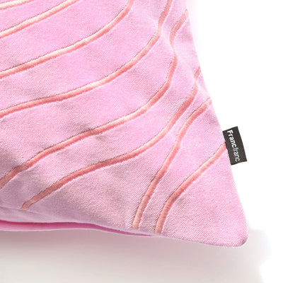 Wave Emb Cushion Cover 450 X 450 Pink