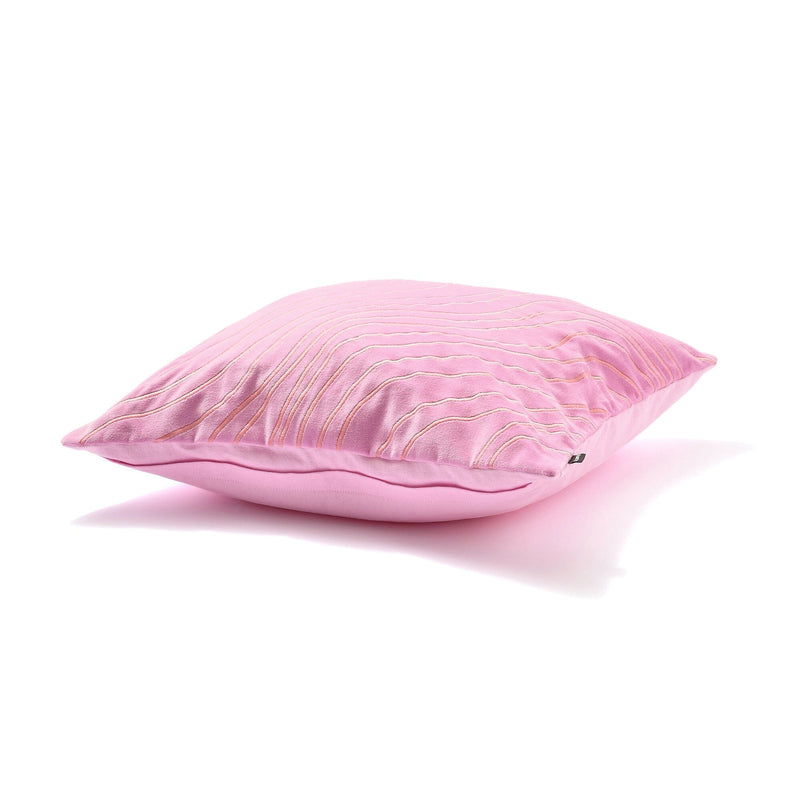 Wave Emb Cushion Cover 450 X 450 Pink