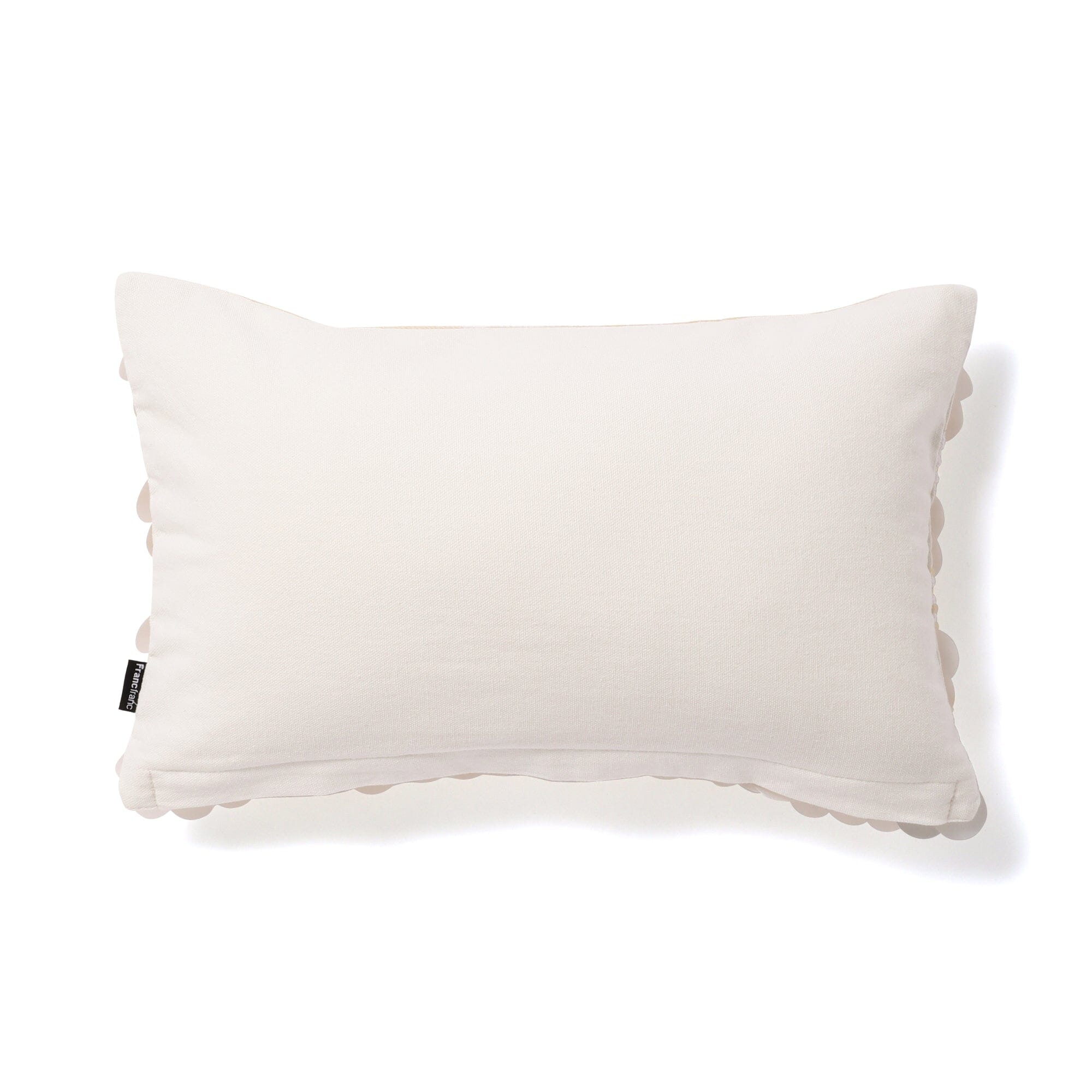 Spangle Cushion Cover 400 X 250 White