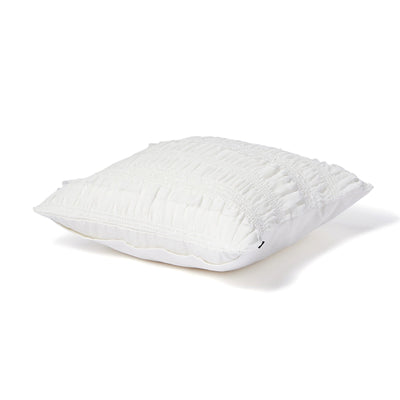 Pleats Gather Cushion Cover 450 X 450 White