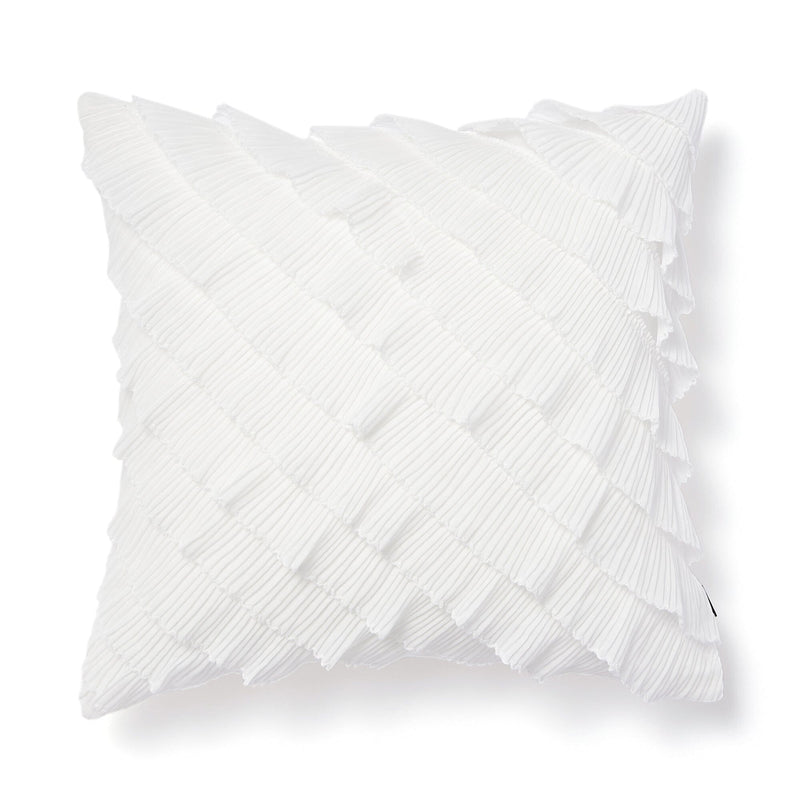 Chiffon Frill Cushion Cover 450 X 450 White