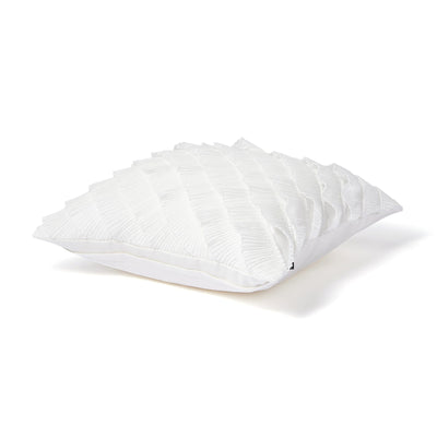 Chiffon Frill Cushion Cover 450 X 450 White