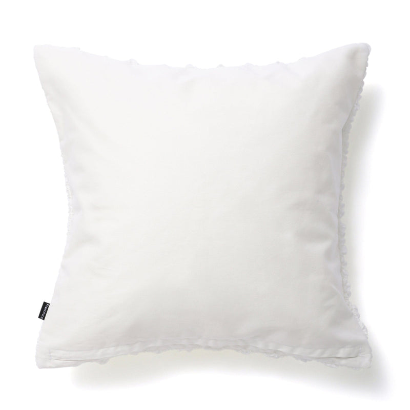 Chiffon Gather Cushion Cover 450 X 450 White