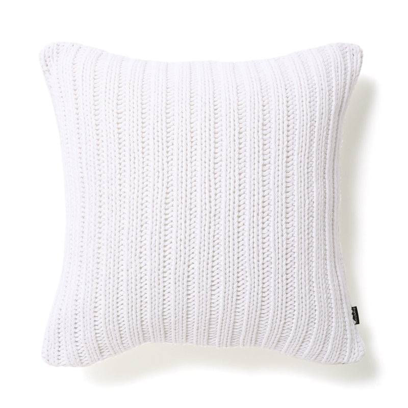 Knit Stripe Cushion Cover 450 X 450 White