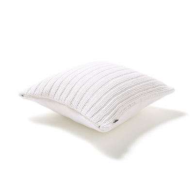 Knit Stripe Cushion Cover 450 X 450 White