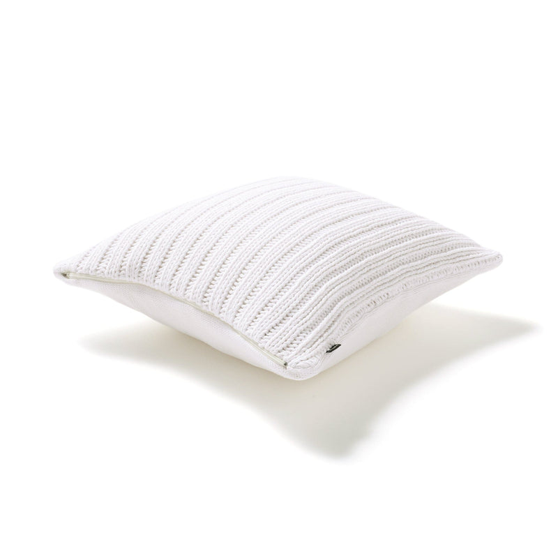 Knit Stripe Cushion Cover 450 X 450 White