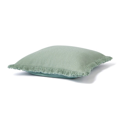 Diamond Fringe Cushion Cover 600 X 600 Green