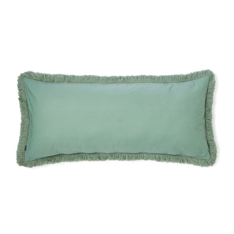 Diamond Fringe Cushion Cover 1000 X 450 Green