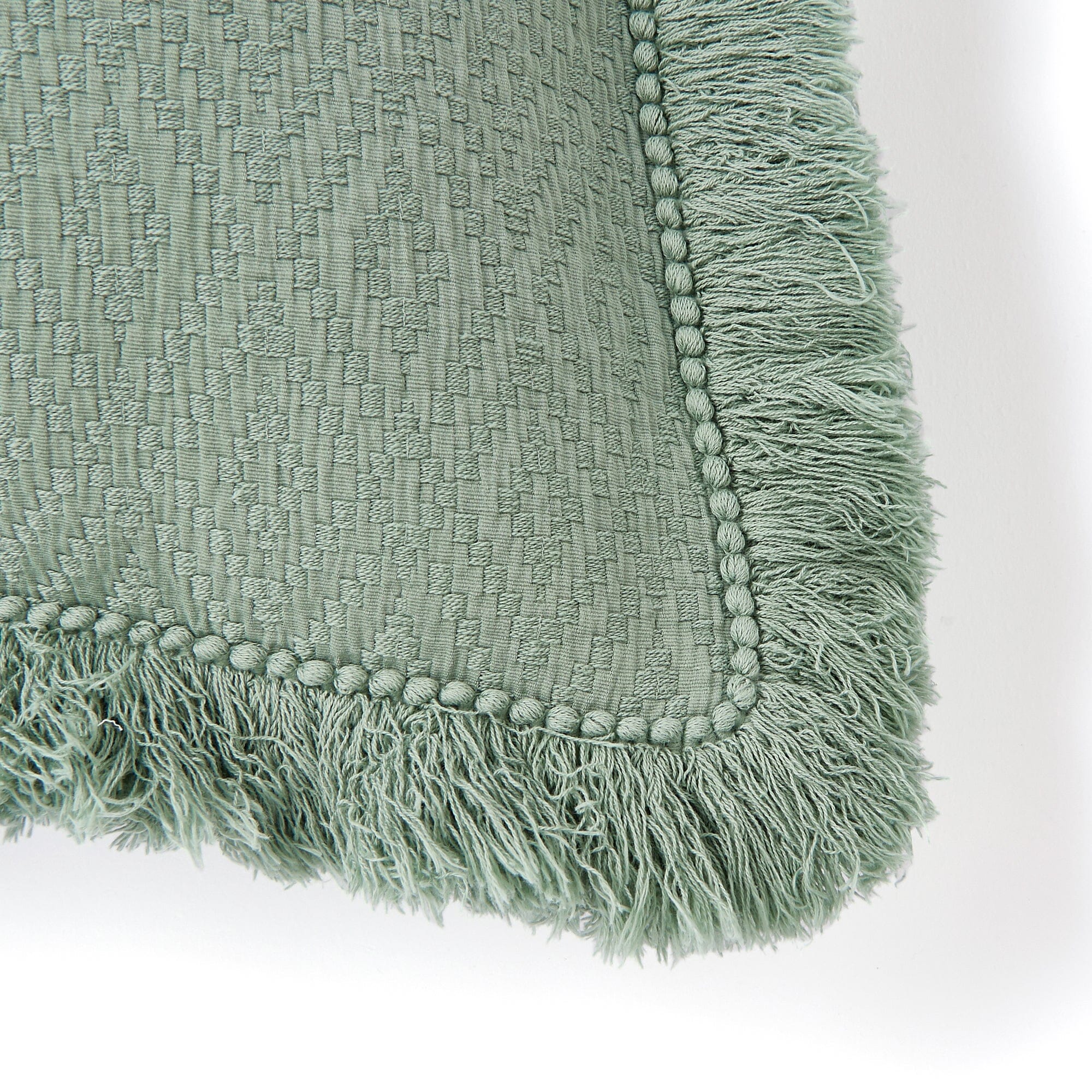 Diamond Fringe Cushion Cover 1000 X 450 Green