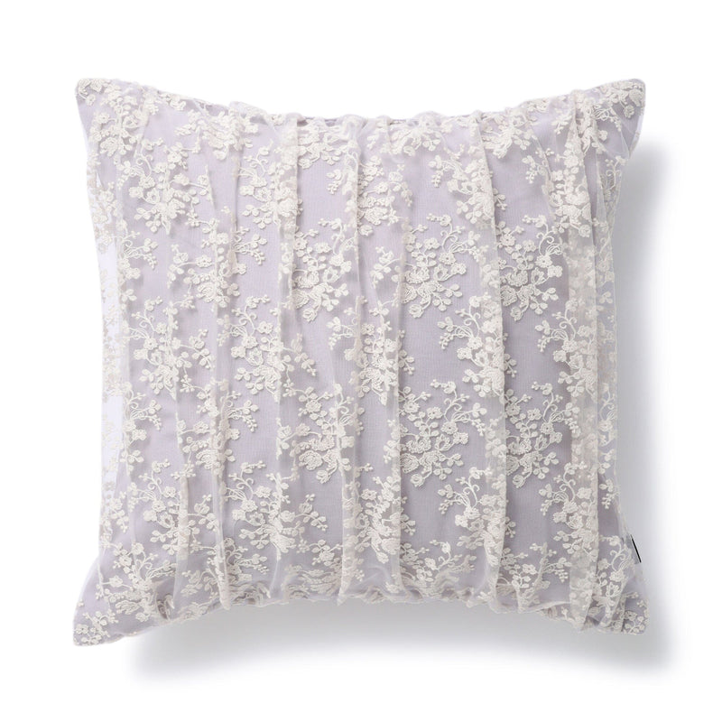 Tulle Flower Cushion Cover 450 X 450 Light Purple