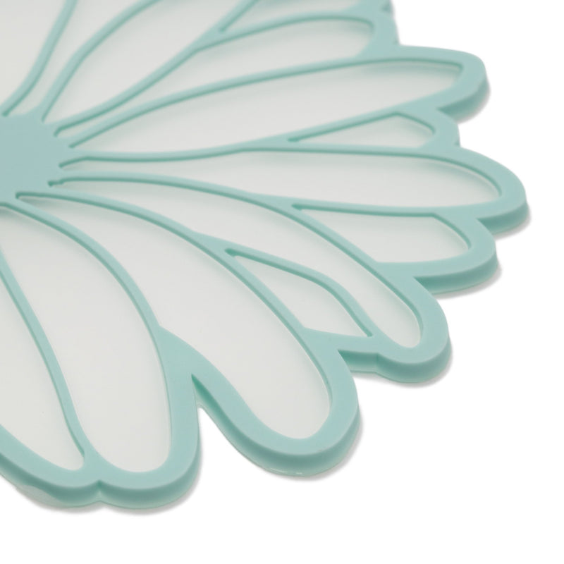 FLOWER GERBERA COASTER LIGHT GREEN