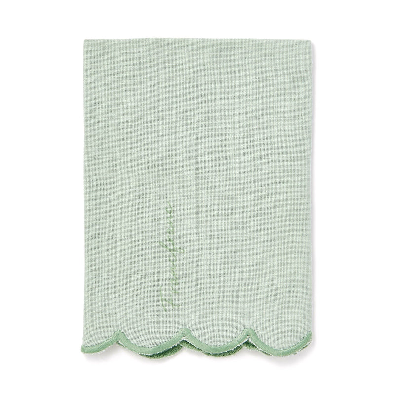 Kitchen Cloth Frill Logo  Green