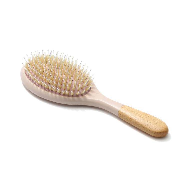 DUAL OVAL HAIR BRUSH NATURAL
