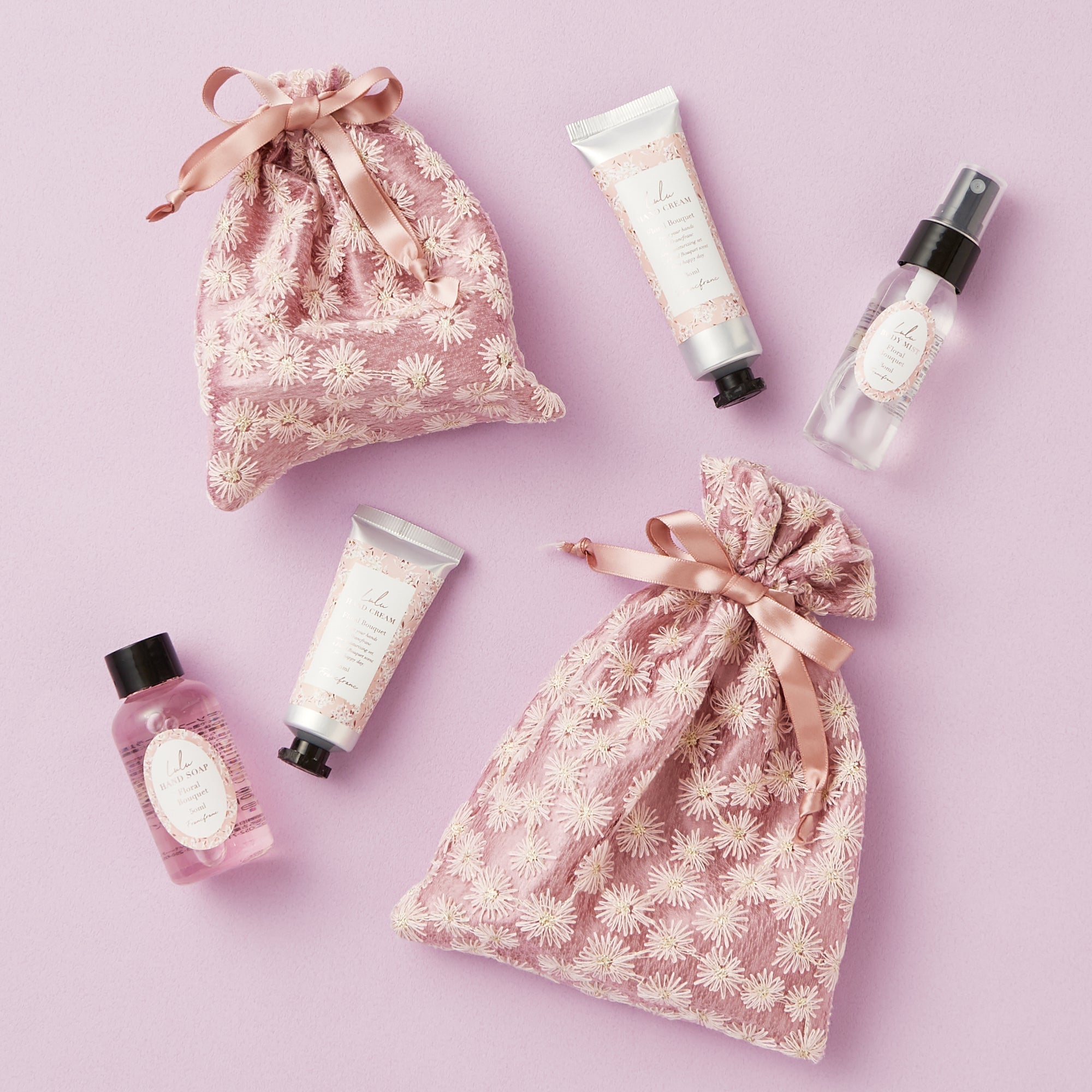LULU HAND CREAM GIFTSET FLOWER PINK
