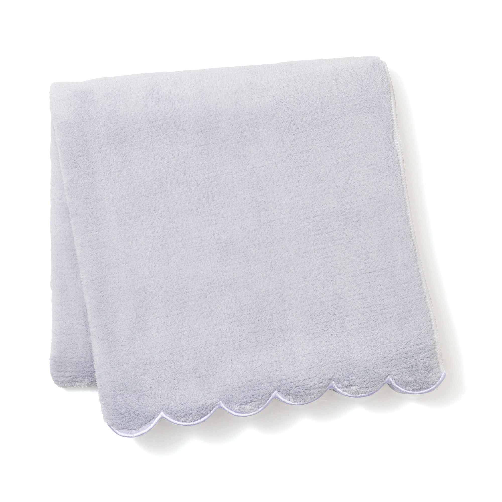 MICROFIBER BATH TOWEL SCALLOP LIGHT BLUE