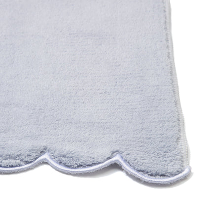 MICROFIBER BATH TOWEL SCALLOP LIGHT BLUE