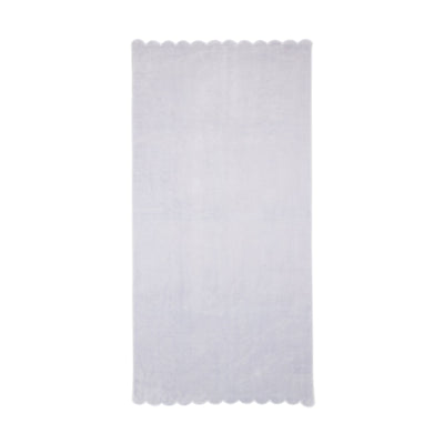 MICROFIBER BATH TOWEL SCALLOP LIGHT BLUE