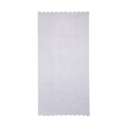 MICROFIBER BATH TOWEL SCALLOP LIGHT BLUE