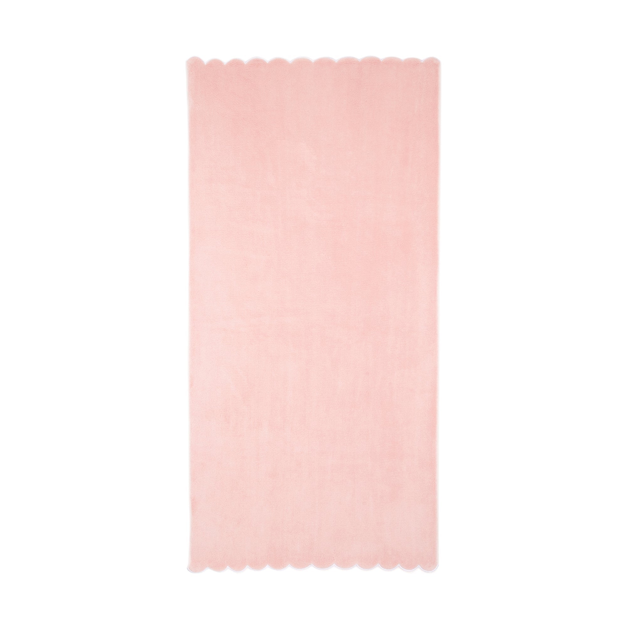 MICROFIBER BATH TOWEL SCALLOP PINK