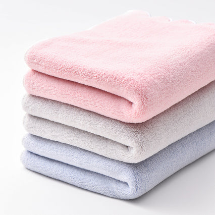 MICROFIBER FACE TOWEL SCALLOP PINK