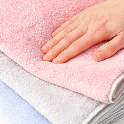 MICROFIBER FACE TOWEL SCALLOP PINK