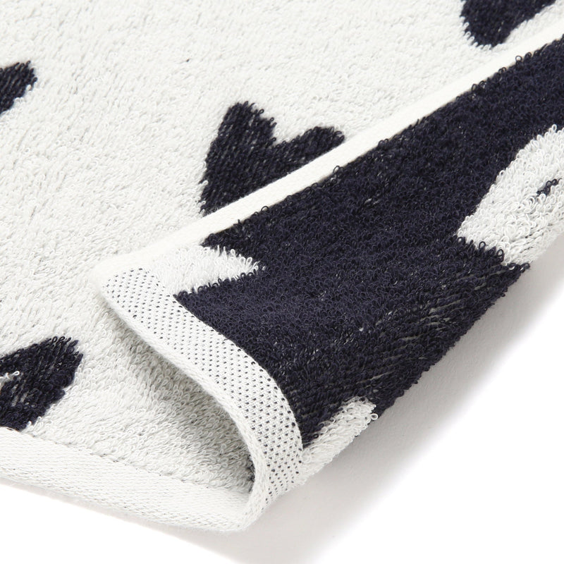 Vale Set Bath Towel Heart White