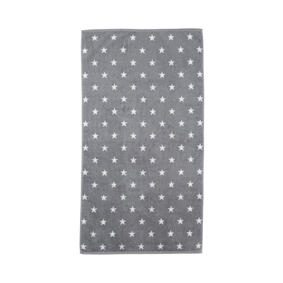 Vale Set Bath Towel Star Gray