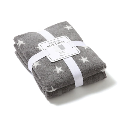 Vale Set Bath Towel Star Gray