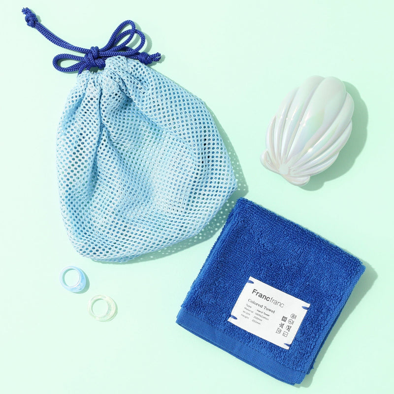 Handtowel & Meshpouch Set Light Blue