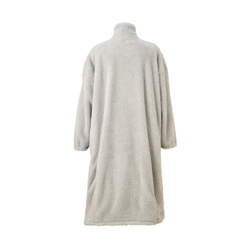 WARM FLEECE BLANKET ROBE GRAY