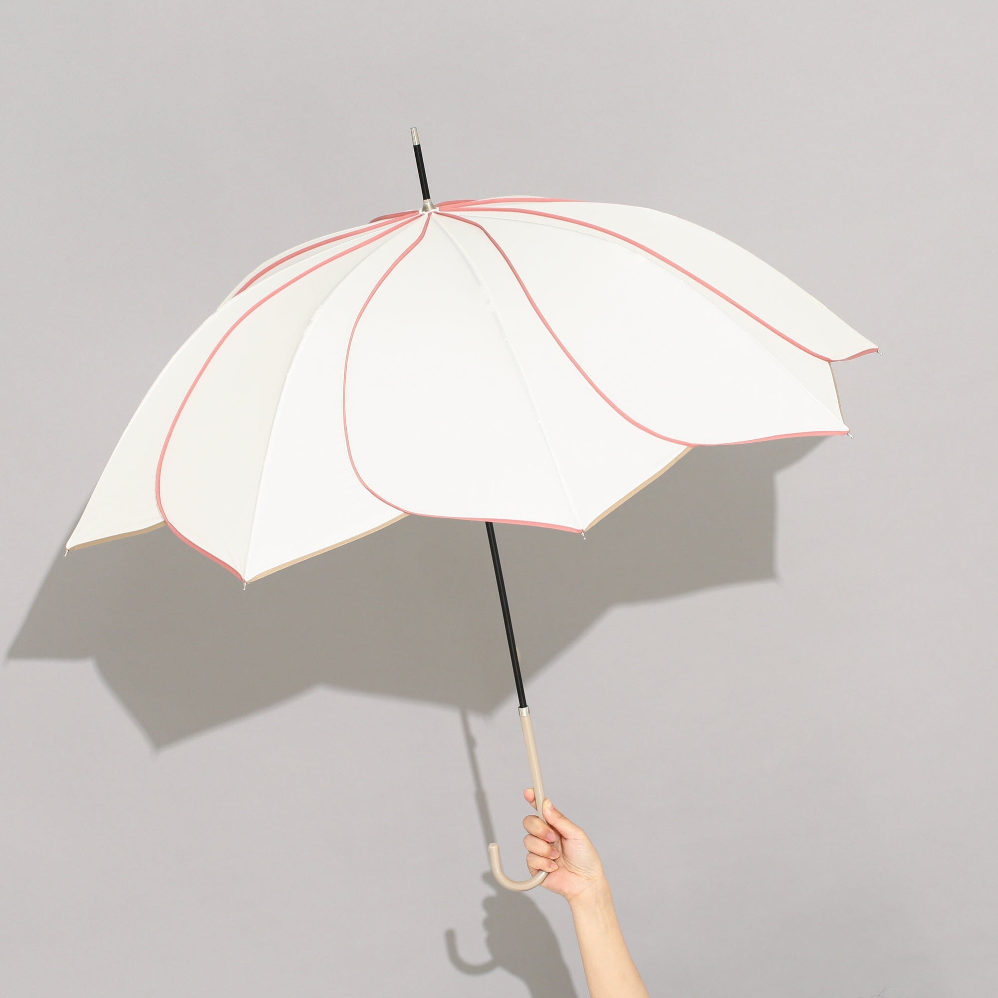 BICOLOR PIPING 雨傘 白色