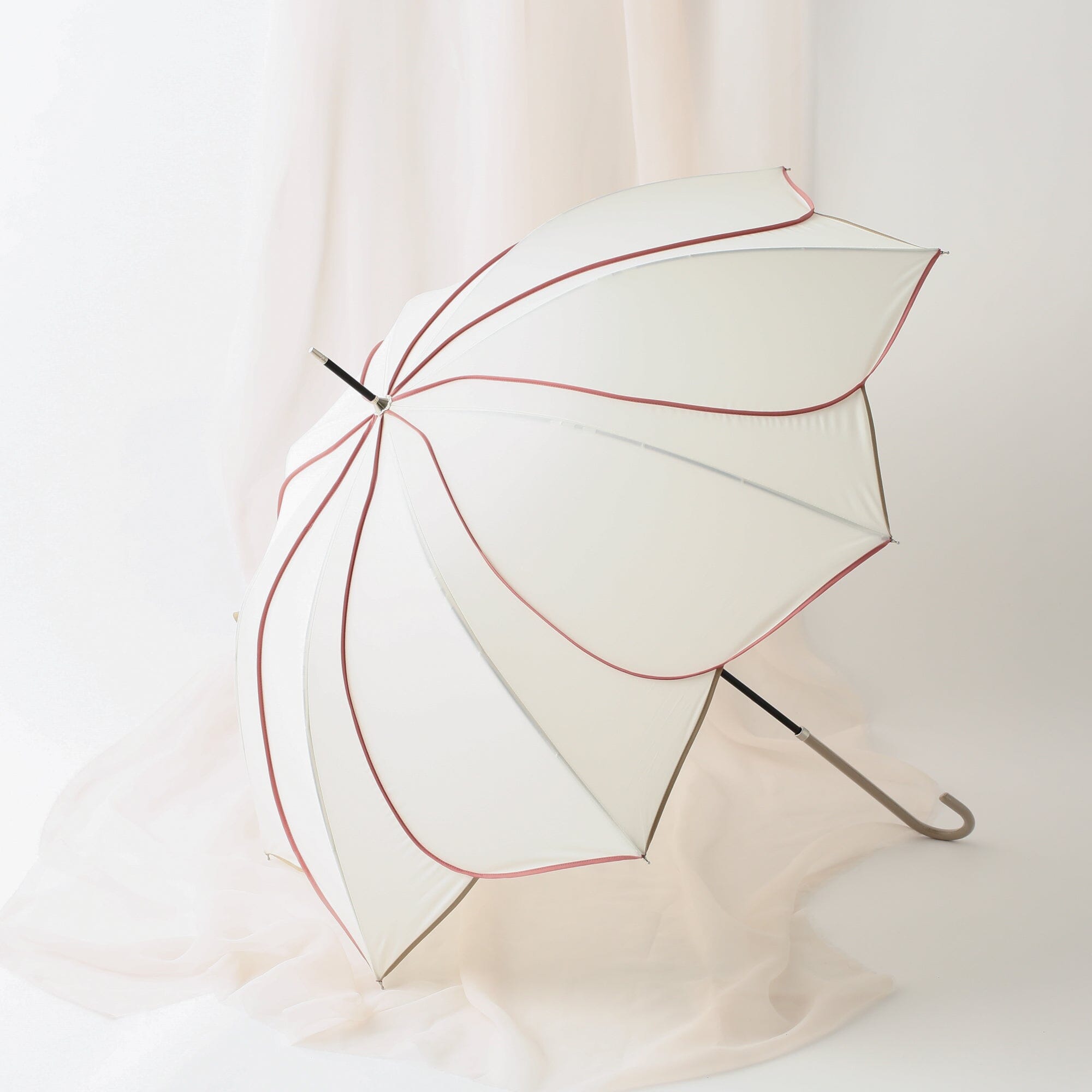 BICOLOR PIPING 雨傘 白色