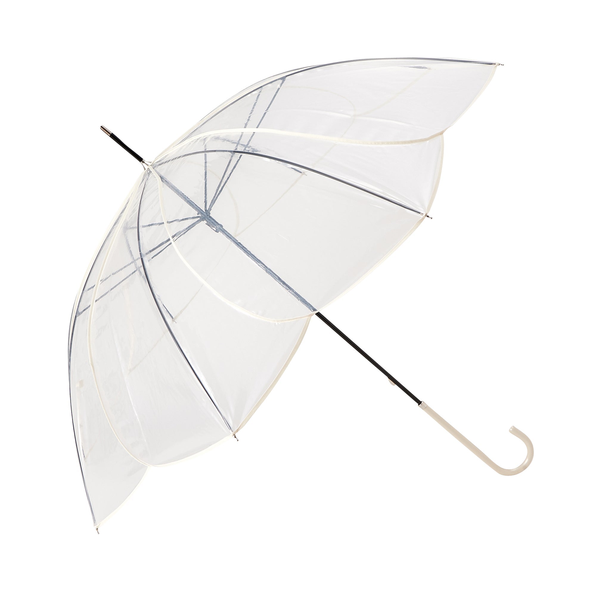 CLEAR UMBRELLA COLOR PIPING 58 WHITE