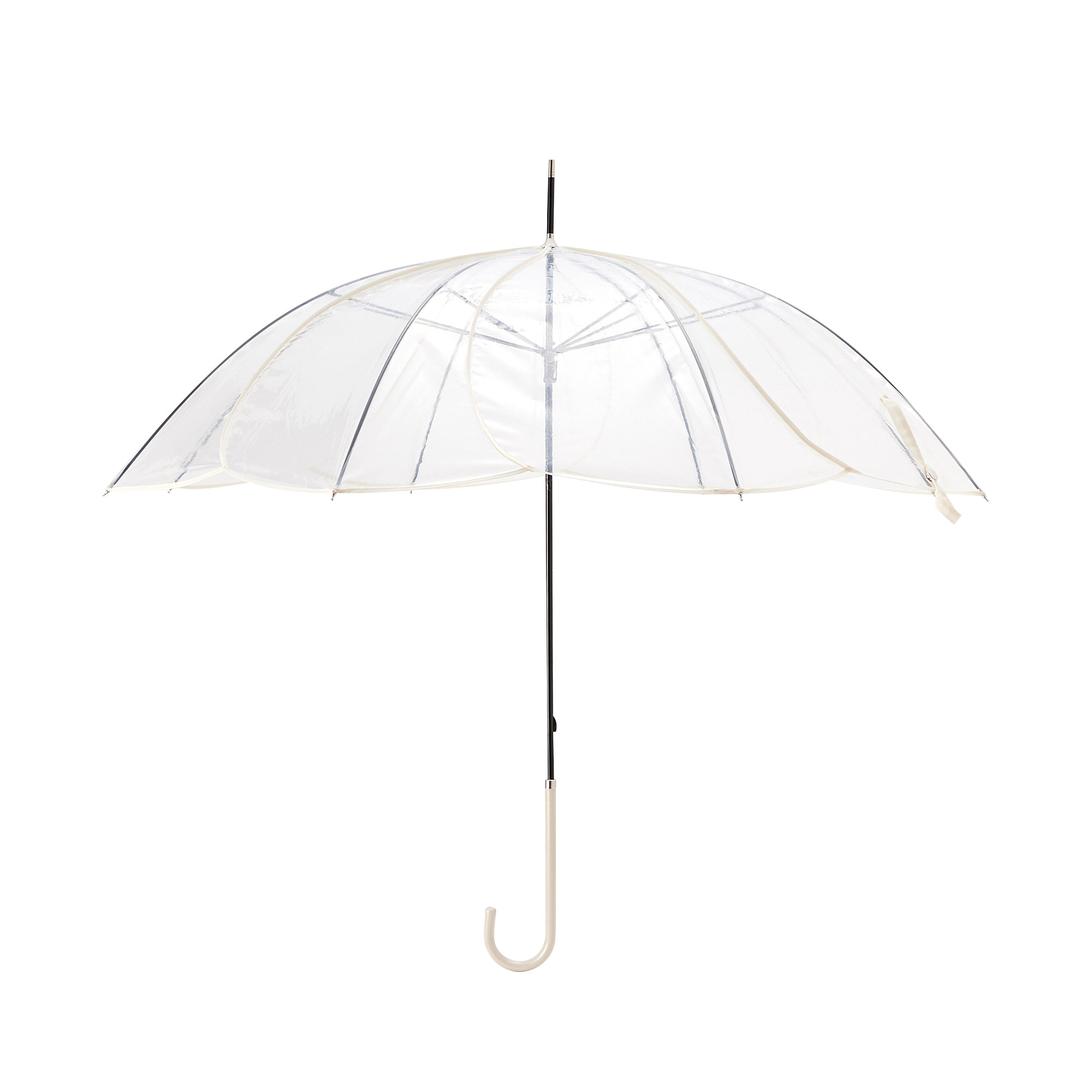 CLEAR UMBRELLA COLOR PIPING 58 WHITE